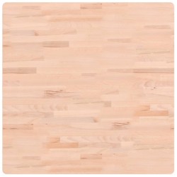 vidaXL Tablero de mesa cuadrado de madera maciza de haya 80x80x1,5 cm