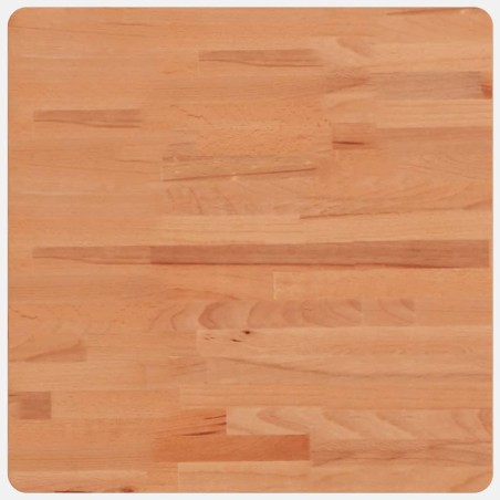 vidaXL Tablero de mesa cuadrado de madera maciza de haya 50x50x2,5 cm