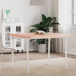 vidaXL Tablero de mesa cuadrado de madera maciza de haya 90x90x4 cm
