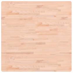 vidaXL Tablero de mesa cuadrado de madera maciza de haya 90x90x4 cm