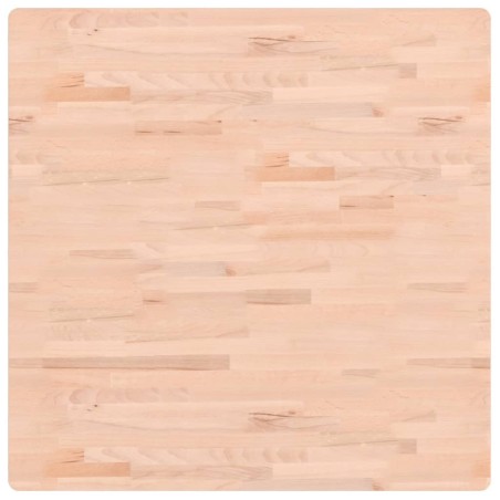 vidaXL Tablero de mesa cuadrado de madera maciza de haya 90x90x4 cm