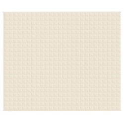 vidaXL Manta con peso tela color crema claro 220x260 cm 15 kg