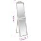 vidaXL Espejo de pie plateado 40x160 cm vidaXL Espejo de pie plateado 40x160 cm
