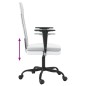 vidaXL Silla de oficina altura ajustable tela malla y cuero PE blanco vidaXL Silla de oficina altura ajustable tela malla y cuero PE blanco