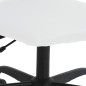 vidaXL Silla de oficina altura ajustable tela malla y cuero PE blanco vidaXL Silla de oficina altura ajustable tela malla y cuero PE blanco
