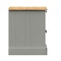 vidaXL Mesita de noche VIGO madera maciza de pino gris 42x35x40 cm