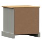 vidaXL Mesita de noche VIGO madera maciza de pino gris 42x35x40 cm