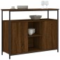 vidaXL Aparador de madera de ingeniería roble marrón 100x35x80 cm vidaXL Aparador de madera de ingeniería roble marrón 100x35x80 cm