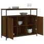 vidaXL Aparador de madera de ingeniería roble marrón 100x35x80 cm vidaXL Aparador de madera de ingeniería roble marrón 100x35x80 cm