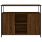 vidaXL Aparador de madera de ingeniería roble marrón 100x35x80 cm vidaXL Aparador de madera de ingeniería roble marrón 100x35x80 cm