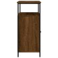 vidaXL Aparador de madera de ingeniería roble marrón 100x35x80 cm vidaXL Aparador de madera de ingeniería roble marrón 100x35x80 cm