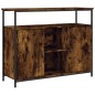 vidaXL Aparador de madera de ingeniería roble ahumado 100x35x80 cm vidaXL Aparador de madera de ingeniería roble ahumado 100x35x80 cm