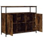 vidaXL Aparador de madera de ingeniería roble ahumado 100x35x80 cm vidaXL Aparador de madera de ingeniería roble ahumado 100x35x80 cm