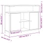 vidaXL Aparador de madera de ingeniería roble ahumado 100x35x80 cm vidaXL Aparador de madera de ingeniería roble ahumado 100x35x80 cm