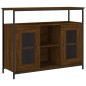 vidaXL Aparador de madera de ingeniería roble marrón 100x35x80 cm vidaXL Aparador de madera de ingeniería roble marrón 100x35x80 cm