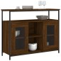 vidaXL Aparador de madera de ingeniería roble marrón 100x35x80 cm vidaXL Aparador de madera de ingeniería roble marrón 100x35x80 cm