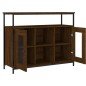 vidaXL Aparador de madera de ingeniería roble marrón 100x35x80 cm vidaXL Aparador de madera de ingeniería roble marrón 100x35x80 cm