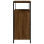 vidaXL Aparador de madera de ingeniería roble marrón 100x35x80 cm vidaXL Aparador de madera de ingeniería roble marrón 100x35x80 cm