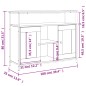 vidaXL Aparador de madera de ingeniería roble marrón 100x35x80 cm vidaXL Aparador de madera de ingeniería roble marrón 100x35x80 cm