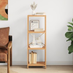 vidaXL Estantería de 4 niveles madera maciza de roble 40x30x112 cm