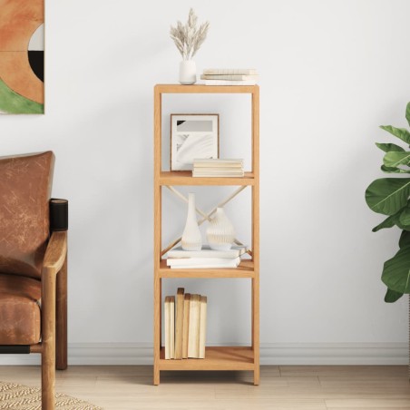 vidaXL Estantería de 4 niveles madera maciza de roble 40x30x112 cm