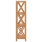 vidaXL Estantería de 4 niveles madera maciza de roble 40x30x112 cm