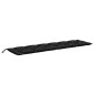 vidaXL Cojín para banco de jardín tela a cuadros negro 200x50x7 cm vidaXL Cojín para banco de jardín tela a cuadros negro 200x50x7 cm
