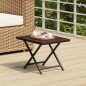 vidaXL Mesa plegable ratán sintético marrón 45x35x32 cm vidaXL Mesa plegable ratán sintético marrón 45x35x32 cm