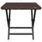 vidaXL Mesa plegable ratán sintético marrón 45x35x32 cm vidaXL Mesa plegable ratán sintético marrón 45x35x32 cm