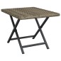 vidaXL Mesa plegable ratán sintético gris 45x35x32 cm vidaXL Mesa plegable ratán sintético gris 45x35x32 cm