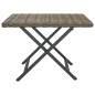 vidaXL Mesa plegable ratán sintético gris 45x35x32 cm vidaXL Mesa plegable ratán sintético gris 45x35x32 cm