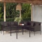 vidaXL Sofá de jardín en forma de L con cojines ratán sintético negro vidaXL Sofá de jardín en forma de L con cojines ratán sintético negro