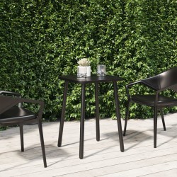 vidaXL Mesa de jardín acero gris antracita 50x50x71 cm