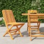 vidaXL Sillas de jardín plegables 2 uds madera maciza teca 47x47x89cm