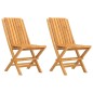 vidaXL Sillas de jardín plegables 2 uds madera maciza teca 47x47x89cm