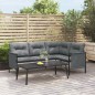 vidaXL Mesa de centro para jardín acero gris antracita 110x55x35 cm vidaXL Mesa de centro para jardín acero gris antracita 110x55x35 cm