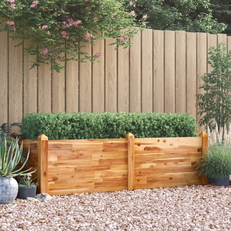 vidaXL Jardinera arriate madera maciza acacia 160x60x44 cm vidaXL Jardinera arriate madera maciza acacia 160x60x44 cm