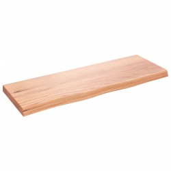 vidaXL Estante pared madera roble tratada marrón claro 80x30x(2-4) cm