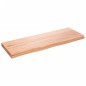 vidaXL Estante pared madera roble tratada marrón claro 80x30x(2-4) cm vidaXL Estante pared madera roble tratada marrón claro 80x30x(2-4) cm