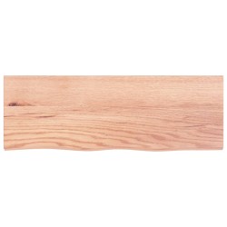 vidaXL Estante pared madera roble tratada marrón claro 80x30x(2-4) cm