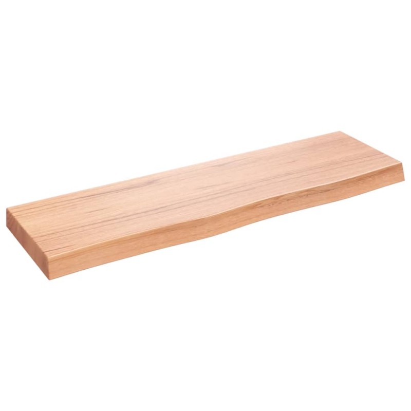 vidaXL Estante pared madera roble tratada marrón claro 100x30x(2-6) cm vidaXL Estante pared madera roble tratada marrón claro 100x30x(2-6) cm
