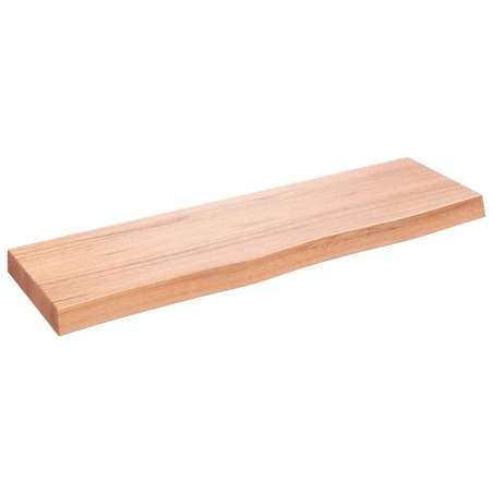 vidaXL Estante pared madera roble tratada marrón claro 100x30x(2-6) cm