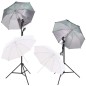 vidaXL Kit estudio fotográfico softbox, sombrillas, fondo y reflector vidaXL Kit estudio fotográfico softbox, sombrillas, fondo y reflector