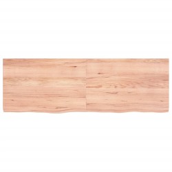 vidaXL Estante pared madera roble tratada marrón claro 120x40x(2-4) cm
