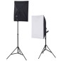 vidaXL Kit estudio fotográfico softbox, sombrillas, fondo y reflector vidaXL Kit estudio fotográfico softbox, sombrillas, fondo y reflector