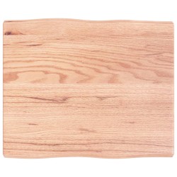 vidaXL Tablero mesa madera tratada borde natural marrón 60x50x(2-4) cm