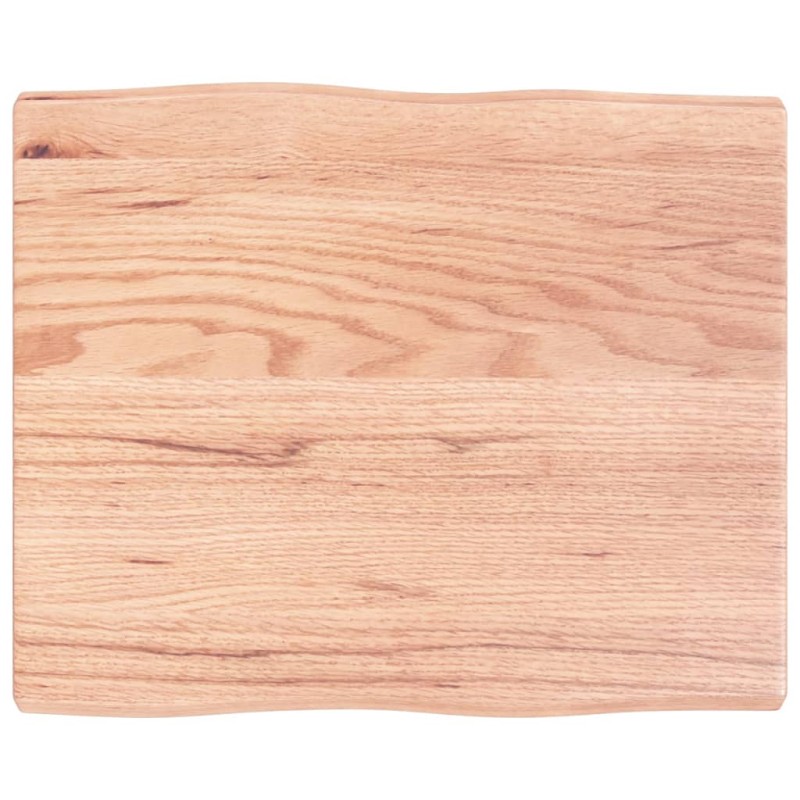 vidaXL Tablero mesa madera tratada borde natural marrón 60x50x(2-4) cm vidaXL Tablero mesa madera tratada borde natural marrón 60x50x(2-4) cm