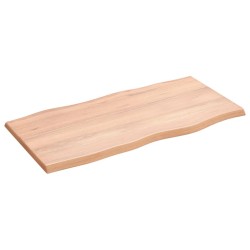 vidaXL Tablero mesa madera tratada roble borde natural 80x40x2 cm