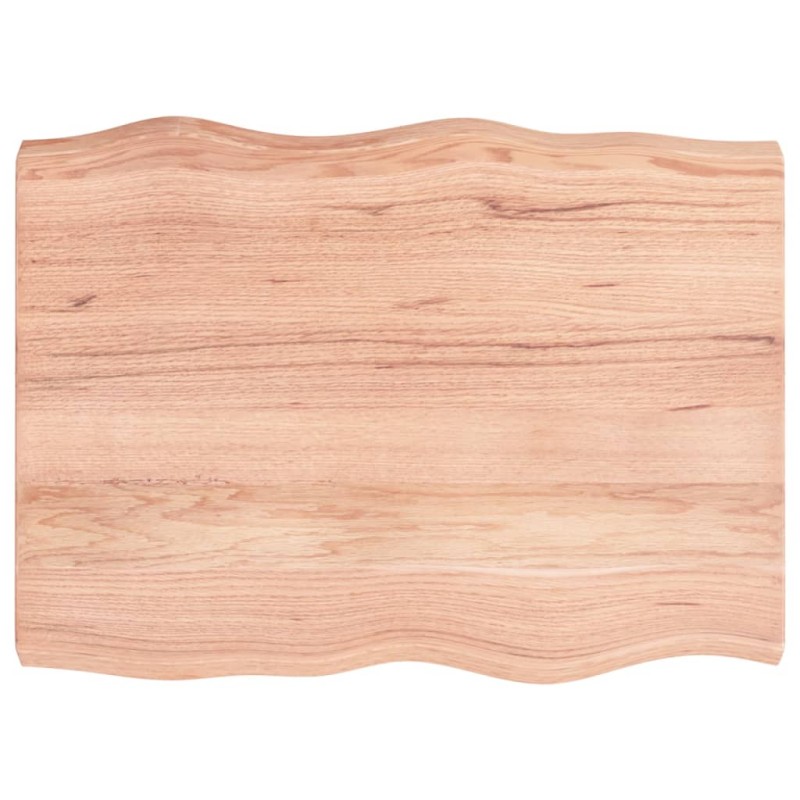 vidaXL Tablero mesa madera tratada borde natural marrón 80x60x(2-6) cm vidaXL Tablero mesa madera tratada borde natural marrón 80x60x(2-6) cm