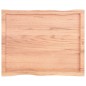 vidaXL Tablero mesa madera tratada borde natural marrón 80x60x(2-6) cm vidaXL Tablero mesa madera tratada borde natural marrón 80x60x(2-6) cm